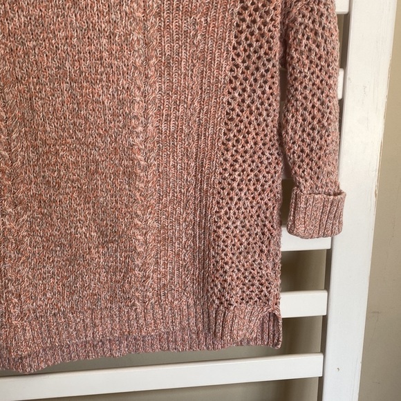 Madewell Marled Plaza Sweater Pullover Crew Neck Marled Open Peach Knit XXS - Picture 5 of 16